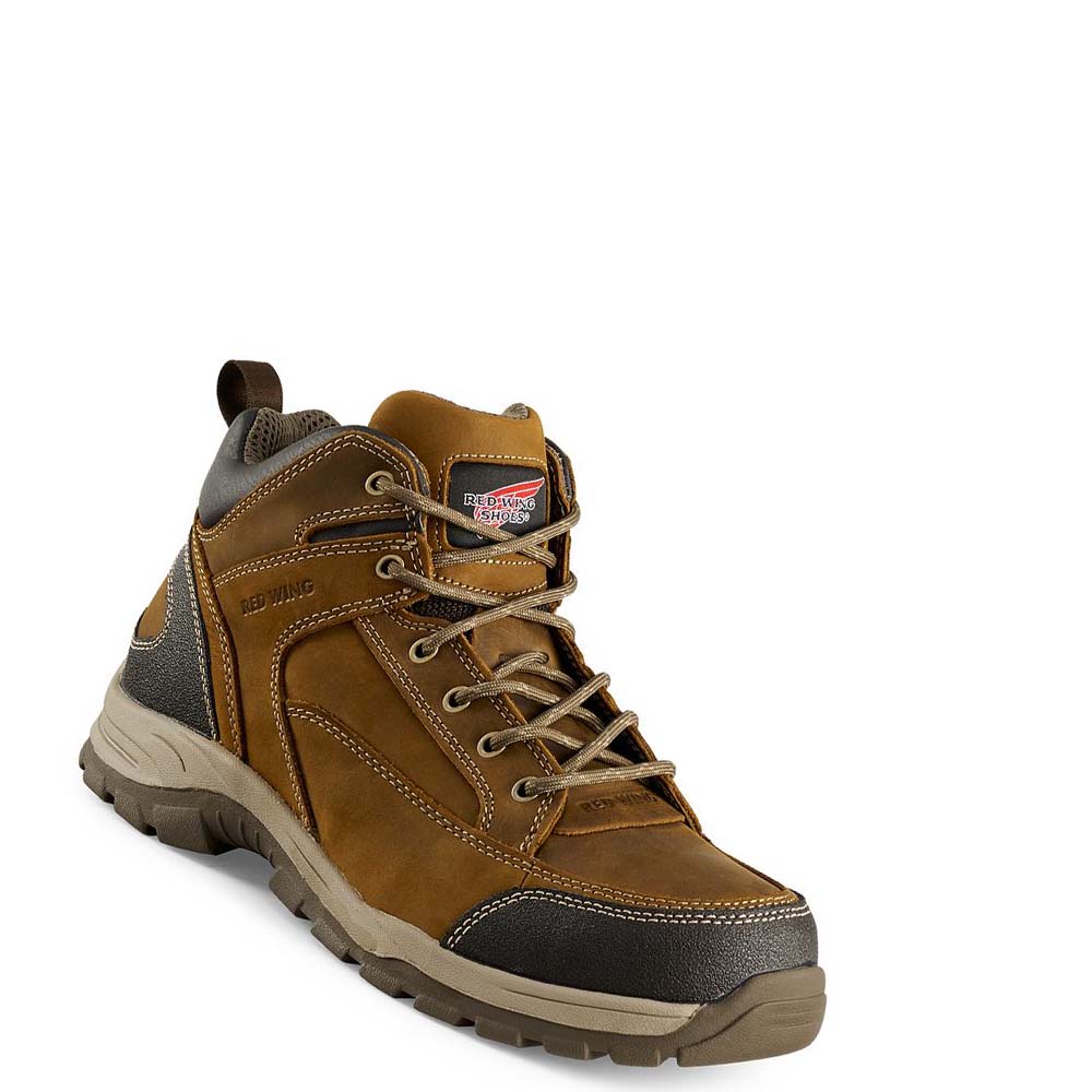 Red Wing TruHiker 5-inch Safety Toe Men\'s Hiking Boots Brown | ZA 265ILH